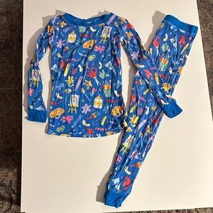 Little Sleepies Blue Artistic Kids Pajama Set